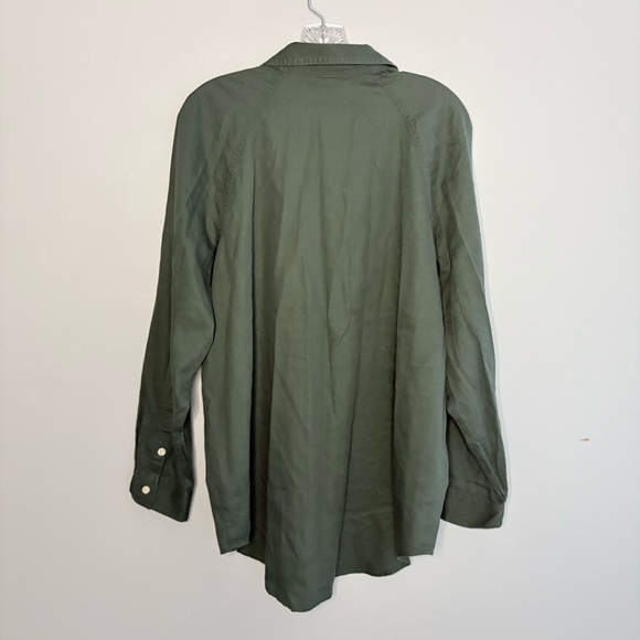 Universal Thread NWT Women’s Dark Green Oversized Button Down Long Sleeve Shirt - Picture 12 of 15